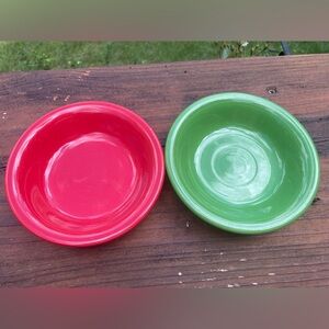 Fiestaware Salsa Bowls: ☘️Shamrock ♥️Scarlet (red and green)